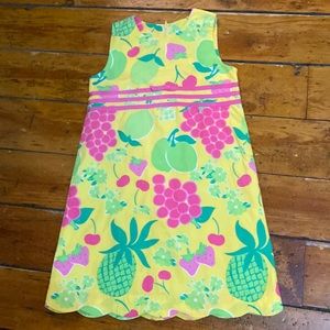 Lilly Pulitzer Vintage White Label Girl’s Sangria Shift Size 8 EUC
